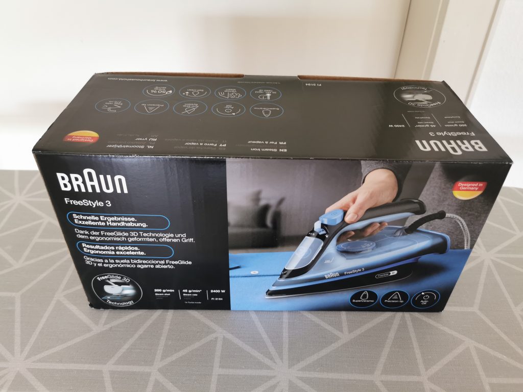Braun FreeStyle 3 Dampfbügeleisen Verpackung