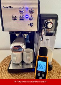 Breville Prima Latte II VCF108X Kaffeepadmaschine Lautstärke in Dezibel