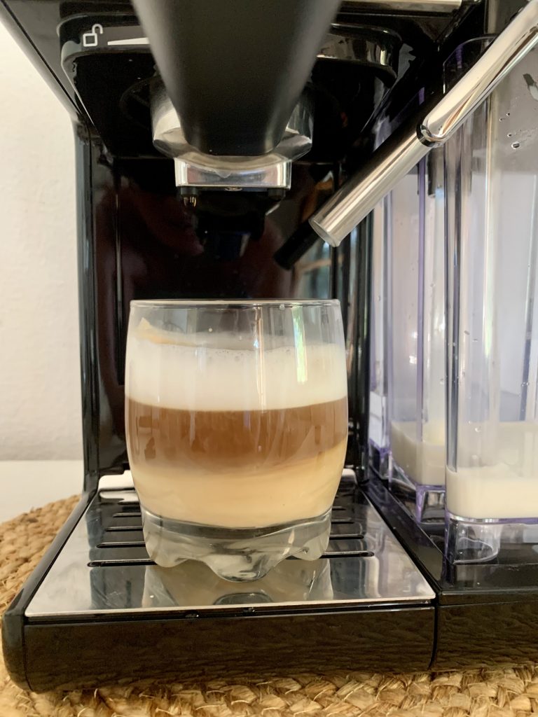 Breville Prima Latte II VCF108X Kaffeepadmaschine Zubereitung doppelter Cappuccino