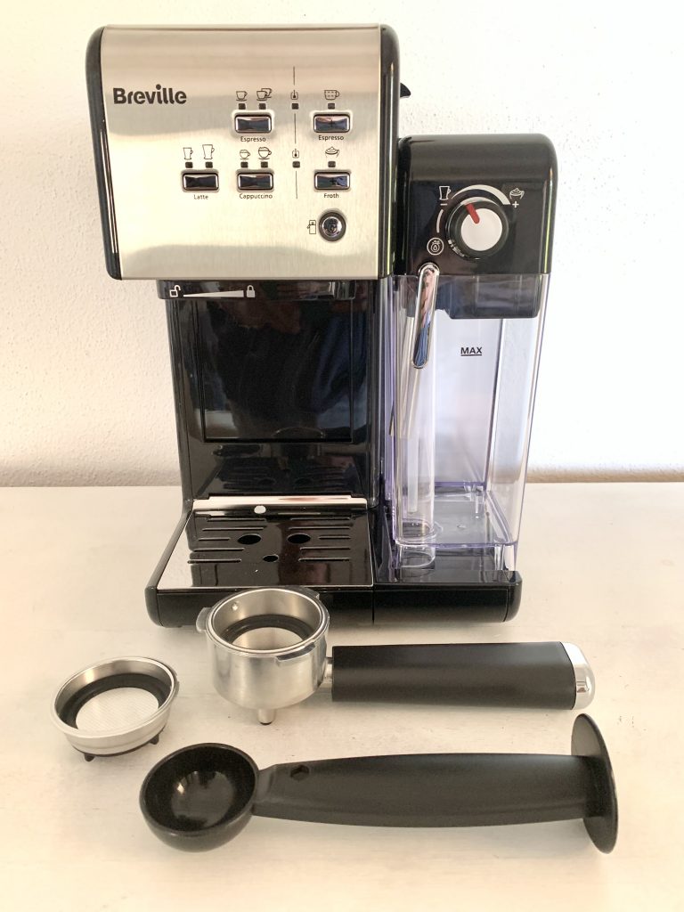 Breville Prima Latte II VCF108X Kaffeepadmaschine mit Zubehör