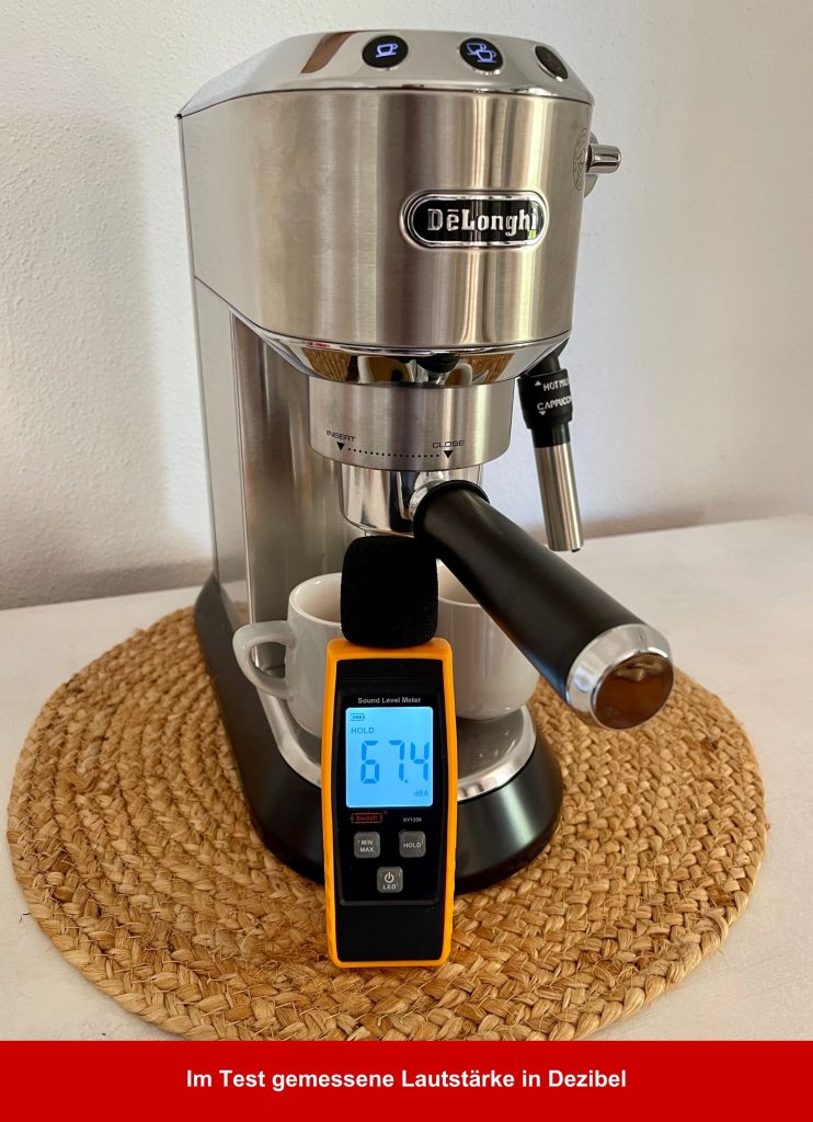 De'Longhi Dedica Style EC 685.M Kaffeepadmaschine Lautstärke in Dezibel