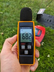Einhell FREELEXO 1200 LCD BT Mähroboter Messung der Lautstärke