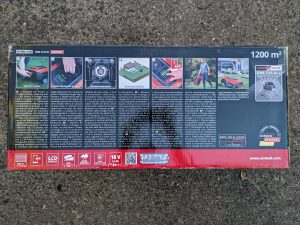 Einhell FREELEXO 1200 LCD BT Mähroboter Verpackung Rückseite