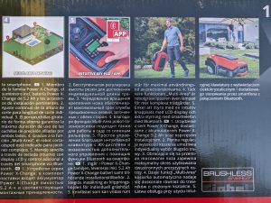 Einhell FREELEXO 1200 LCD BT Mähroboter Verpackung Rückseite zweite Nahansicht