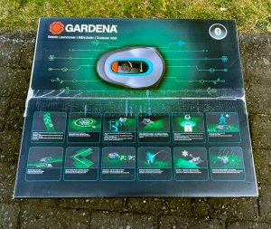 Gardena SILENO minimo 500 Mähroboter Verpackung von oben