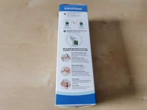 Grundig Infrarot 20021 Fieberthermometer Verpackung Seite 2