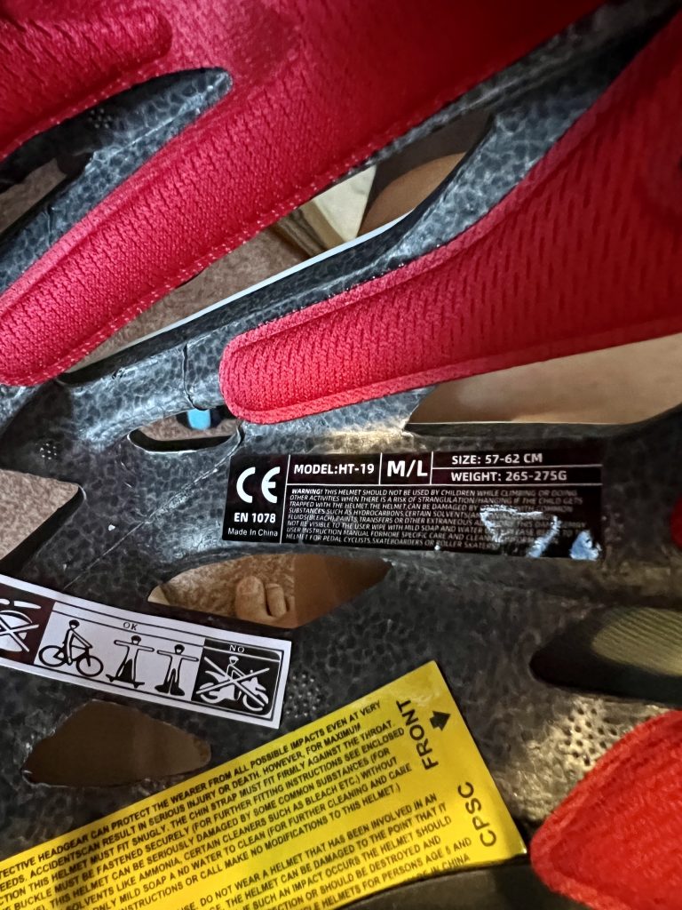 Shinmax NR-096 Fahrradhelm – Innenansicht