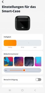 JBL Tour Pro 2 In-Ear-Bluetooth-Kopfhörer App Einstellungen SmartCase