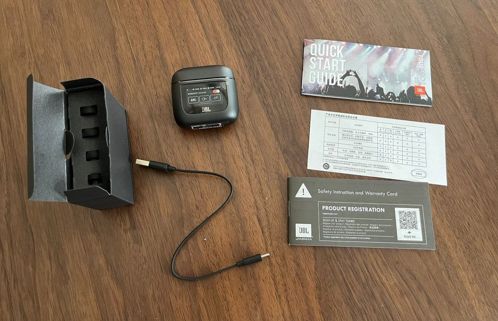 JBL Tour Pro 2 In-Ear-Bluetooth-Kopfhörer Lieferumfang