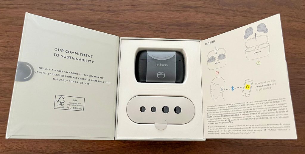 Jabra Elite 85t In-Ear-Bluetooth-Kopfhörer Verpackung geöffnet (2)