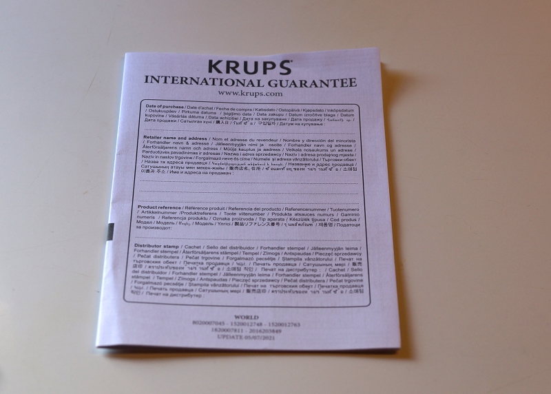 Krups FDK251 Garantie