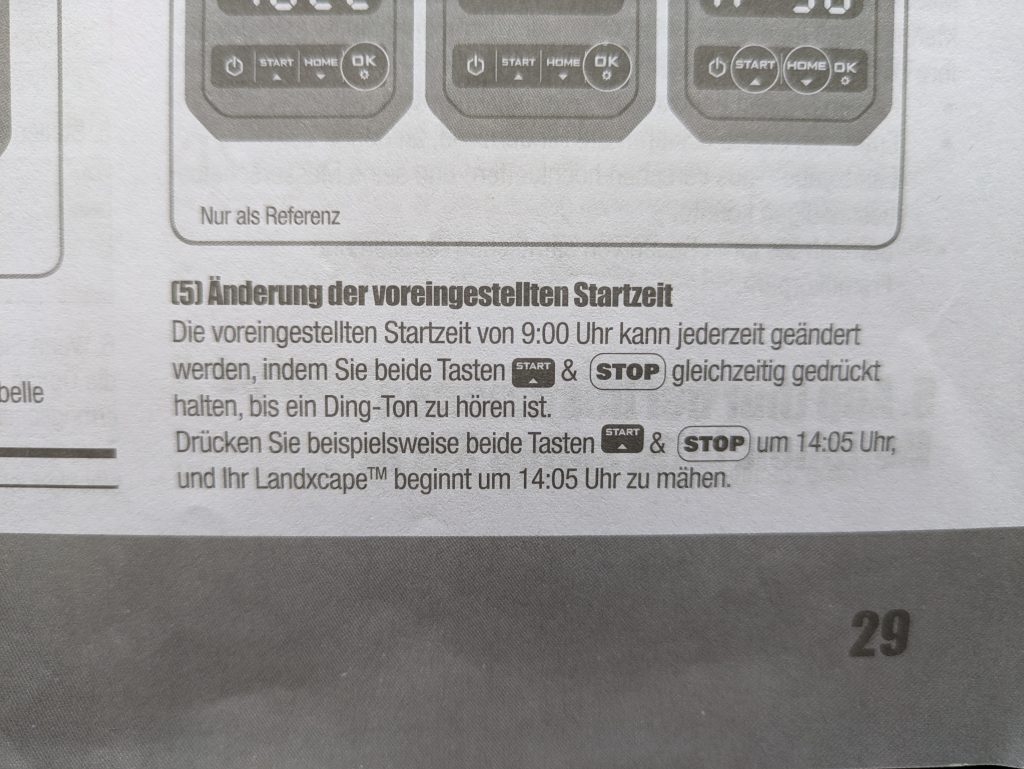 LANDXCAPE LX799 Mähroboter Zeitplanung
