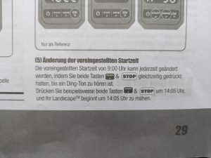 LANDXCAPE LX799 Mähroboter Zeitplanung