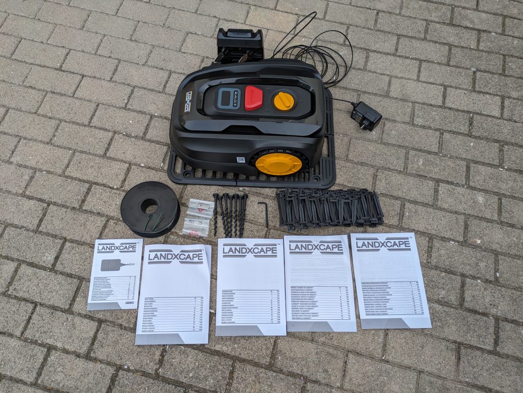 LANDXCAPE LX799 Mähroboter gesamter Lieferumfang