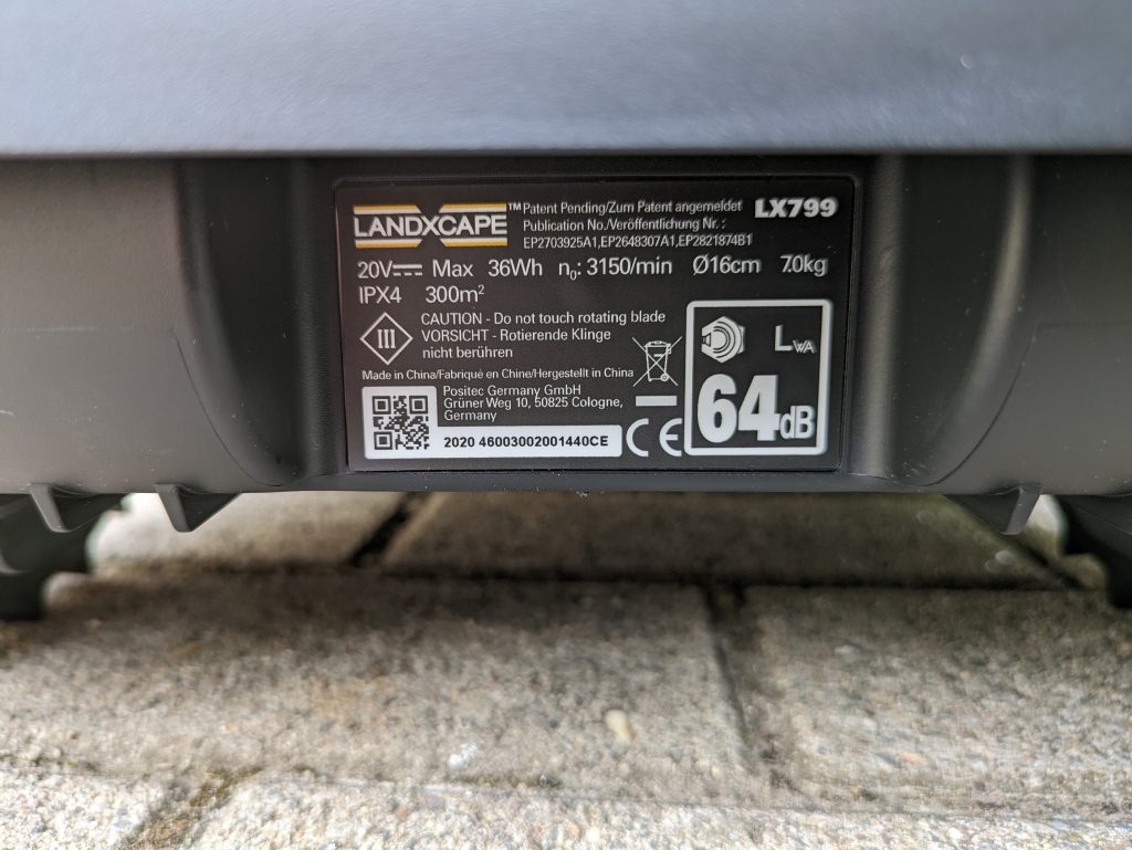 LANDXCAPE LX799 Mähroboter technische Details