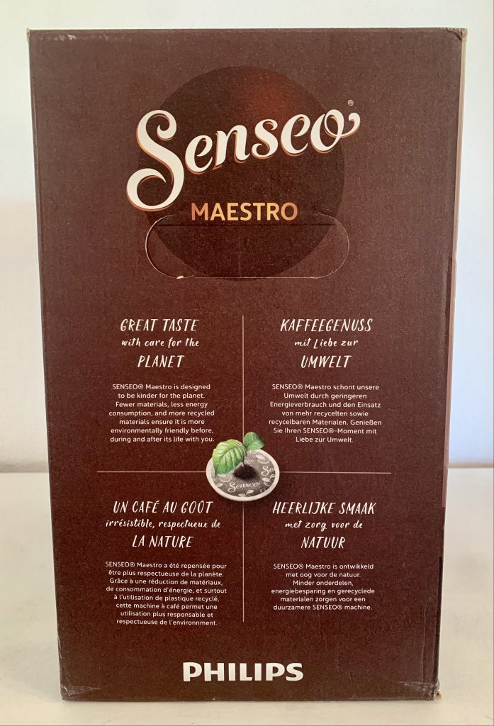 PHILIPS SENSEO® Maestro CSA260:90 Kaffeepadmaschine im Karton Seitenansicht 1