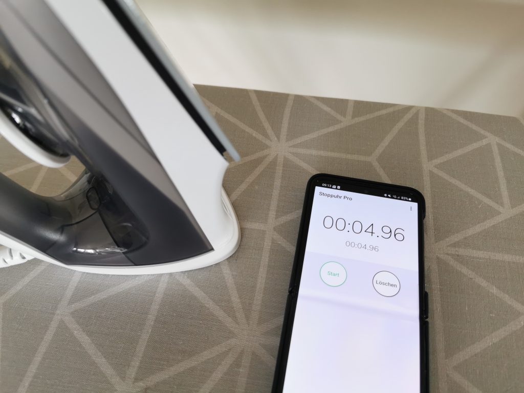 Philips EasySpeed Dampfbügeleisen Aufheizzeit