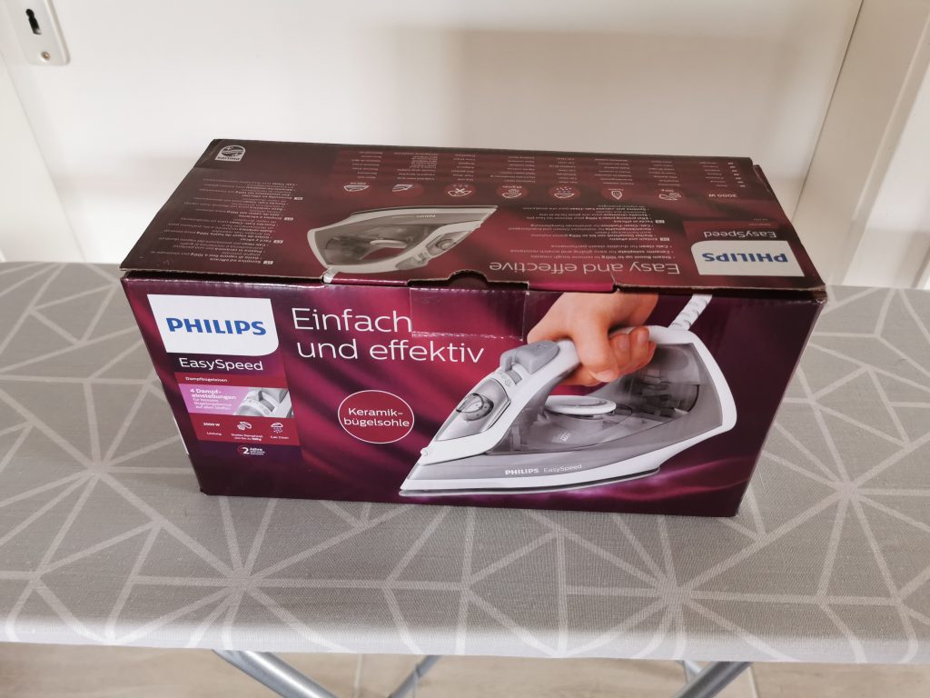 Philips EasySpeed Dampfbügeleisen Verpackung