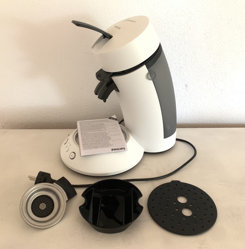 Philips SENSEO® Original Plus CSA210:10 Kaffeepadmaschine ausgepackt mit Zubehör