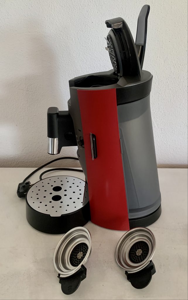 Philips SENSEO® Select CSA240:91 Kaffeepadmaschine Seitenansicht mit Padhaltern