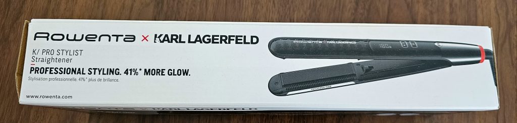 Rowenta x Karl Lagerfeld SF467L KPro Stylist Haarglätter Seite Verpackung