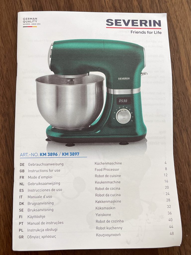 SEVERIN KM 3897 Küchenmaschine Bedienungsanleitung