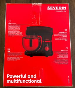 SEVERIN KM 3897 Küchenmaschine Verpackung Seite