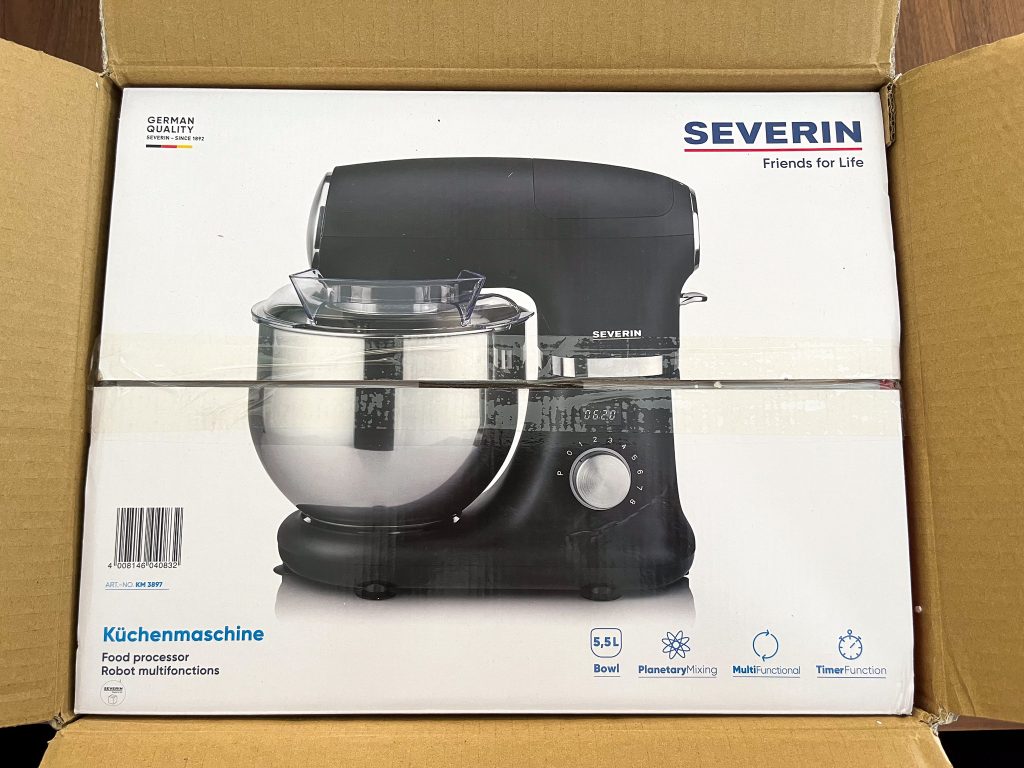SEVERIN KM 3897 Küchenmaschine Verpackung geöffnet
