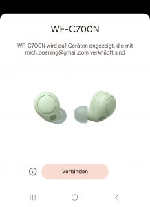 Sony WF-C700N In-Ear-Bluetooth-Kopfhörer App