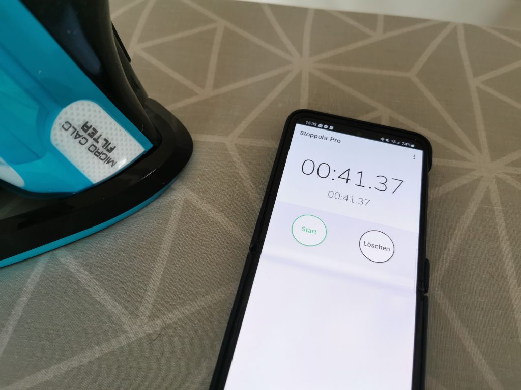Tefal Ultimate Pure Dampfbügeleisen Aufheizzeit 2