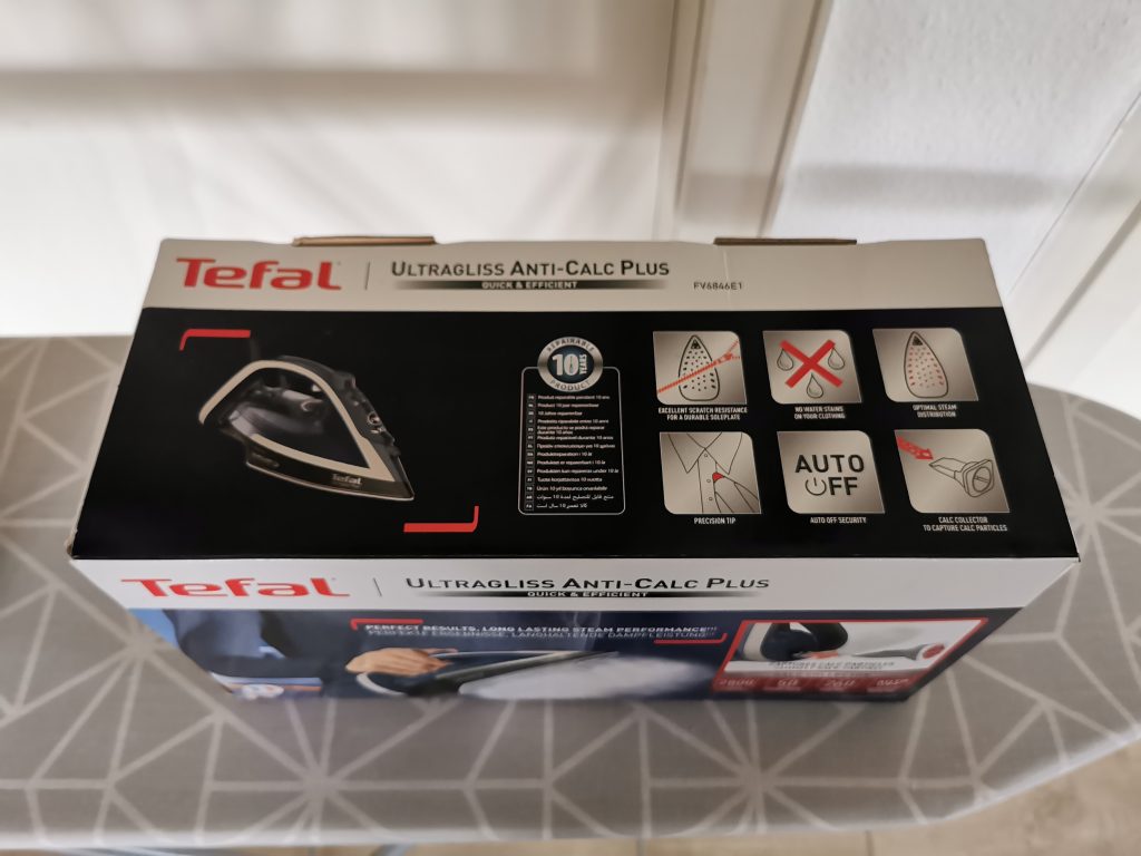 Tefal Ultragliss Bügeleisen Verpackung von oben