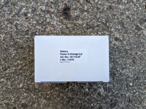 Verpackung des Akkus des Einhell FREELEXO 1200 LCD BT Mähroboters