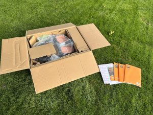 Worx Vision M600 Mähroboter Verpackung Anleitungen ausgepackt