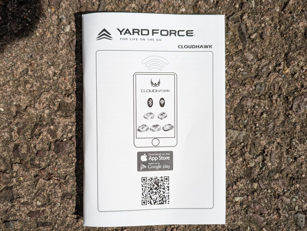 YARDFORCE COMPACT 300RBS Mähroboter Heft zur App
