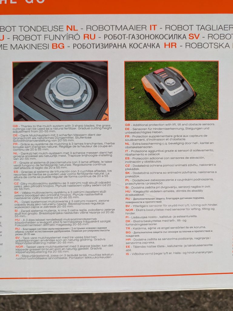 YARDFORCE COMPACT 300RBS Mähroboter Rückseite erste Nahansicht