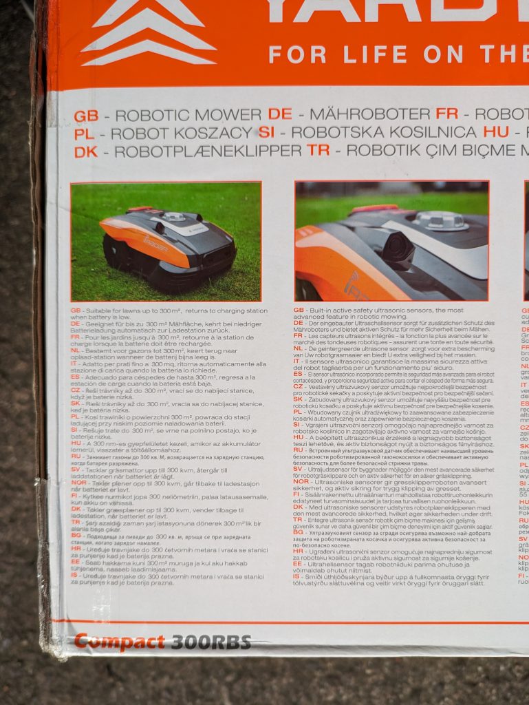 YARDFORCE COMPACT 300RBS Mähroboter Rückseite zweite Nahansicht