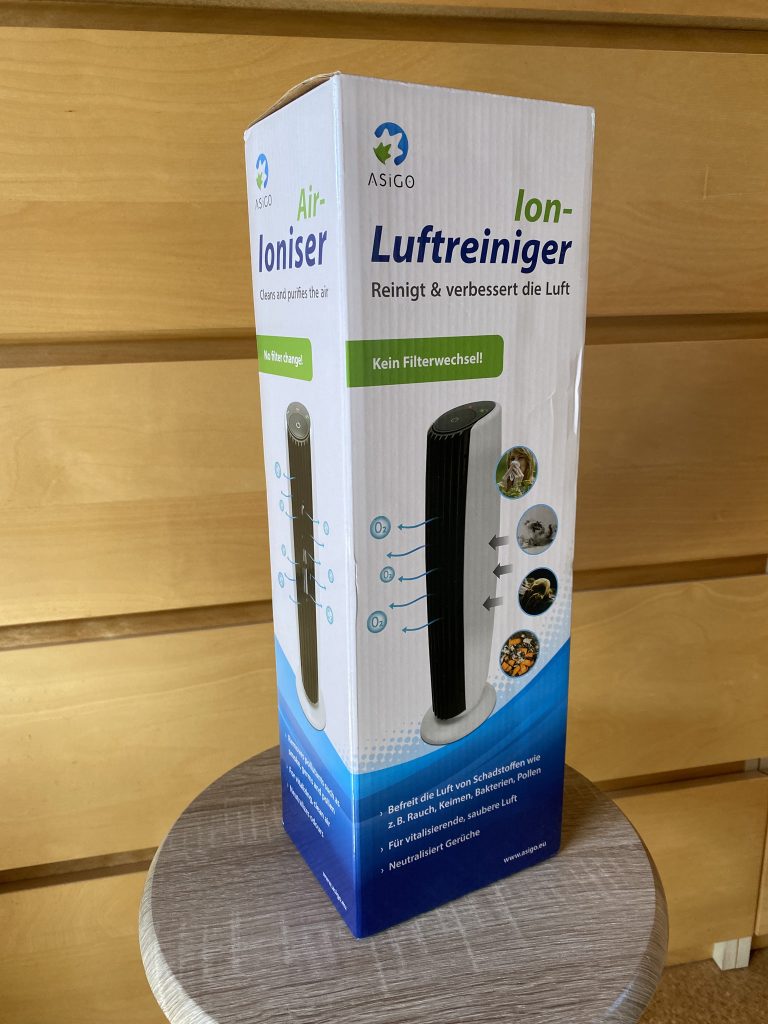 ASIGO Luftreiniger Verpackung Vorderseite