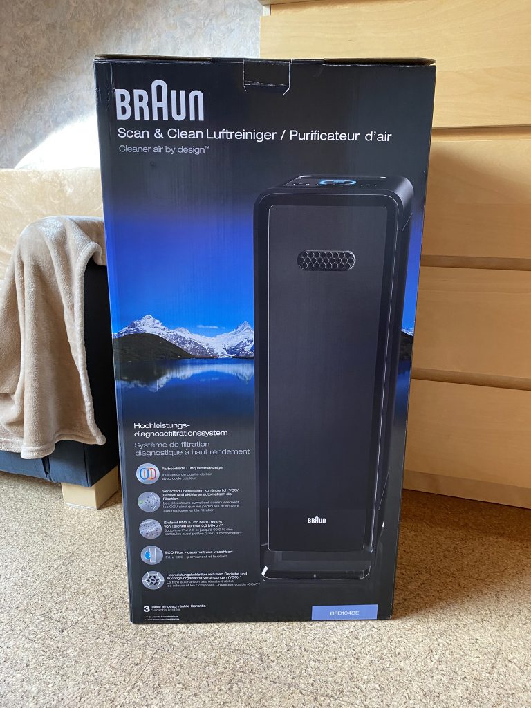 BRAUN Scan and Clean Luftreiniger Verpackung Vorderseite