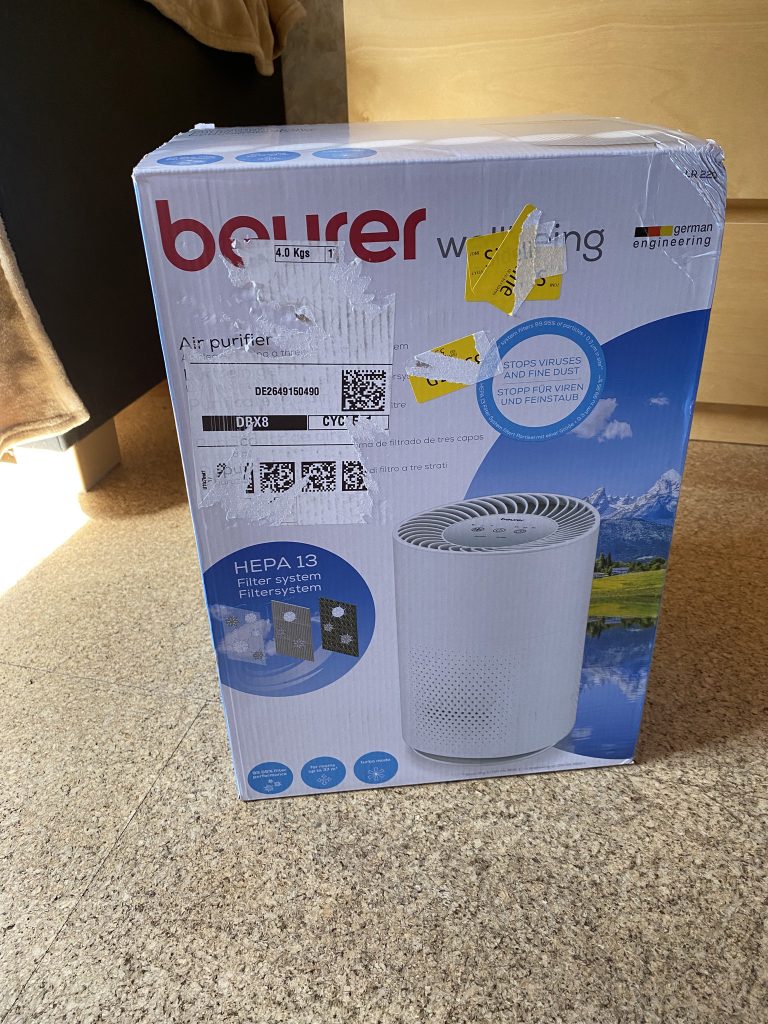 Beurer LR 220 Luftreiniger Verpackung Vorderseite