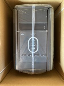 BRAUN Scan and Clean Luftreiniger in der Verpackung