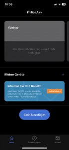 Philips Series 2000i Luftreiniger Einrichtung App 1