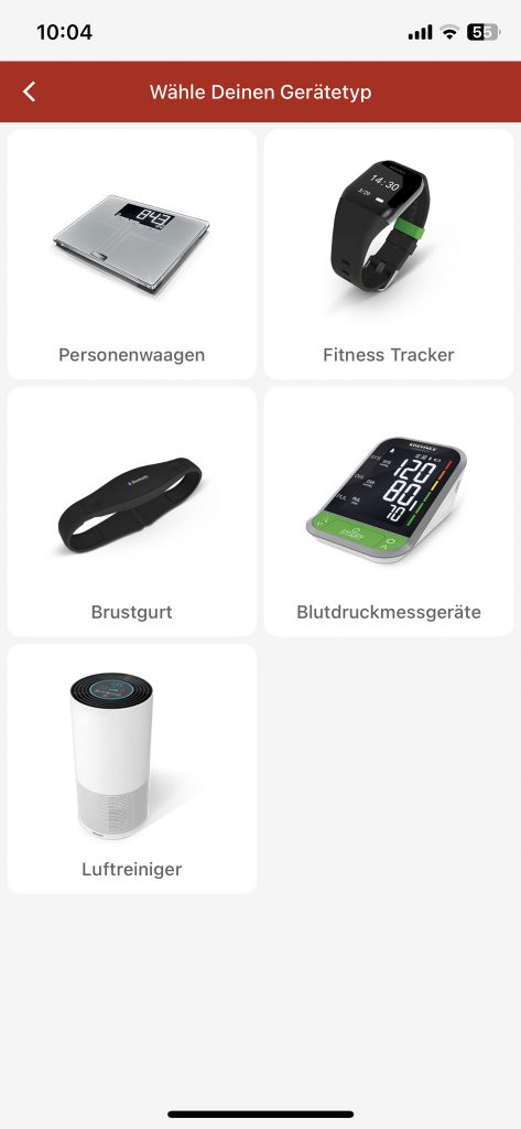 Soehnle Airfresh Clean Connect 500 Luftreiniger App Gerät auswählen
