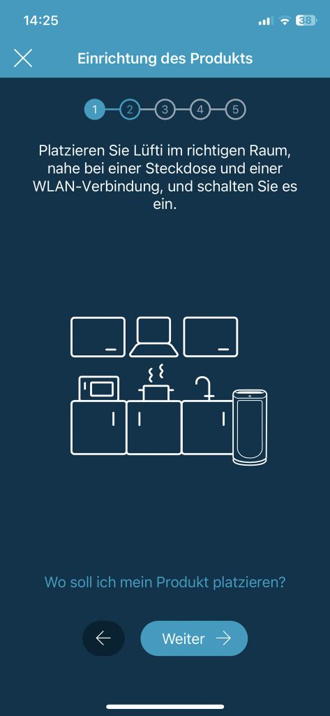 Rowenta Intense Pure Air Connect PU6080 Luftreiniger App koppeln 3