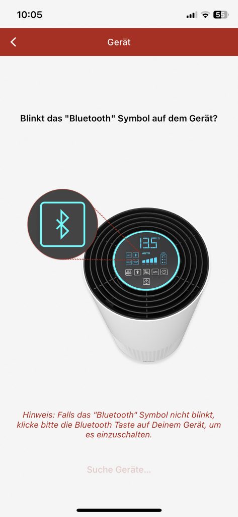 Soehnle Airfresh Clean Connect 500 Luftreiniger Verbindung herstellen 1