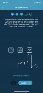 Rowenta Intense Pure Air Connect PU6080 Luftreiniger App koppeln 5