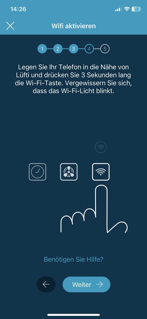 Rowenta Intense Pure Air Connect PU6080 Luftreiniger App koppeln 5