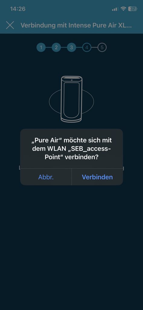 Rowenta Intense Pure Air Connect PU6080 Luftreiniger App koppeln 7