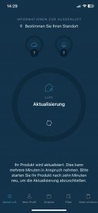 Rowenta Intense Pure Air Connect PU6080 Luftreiniger App aktualisierung