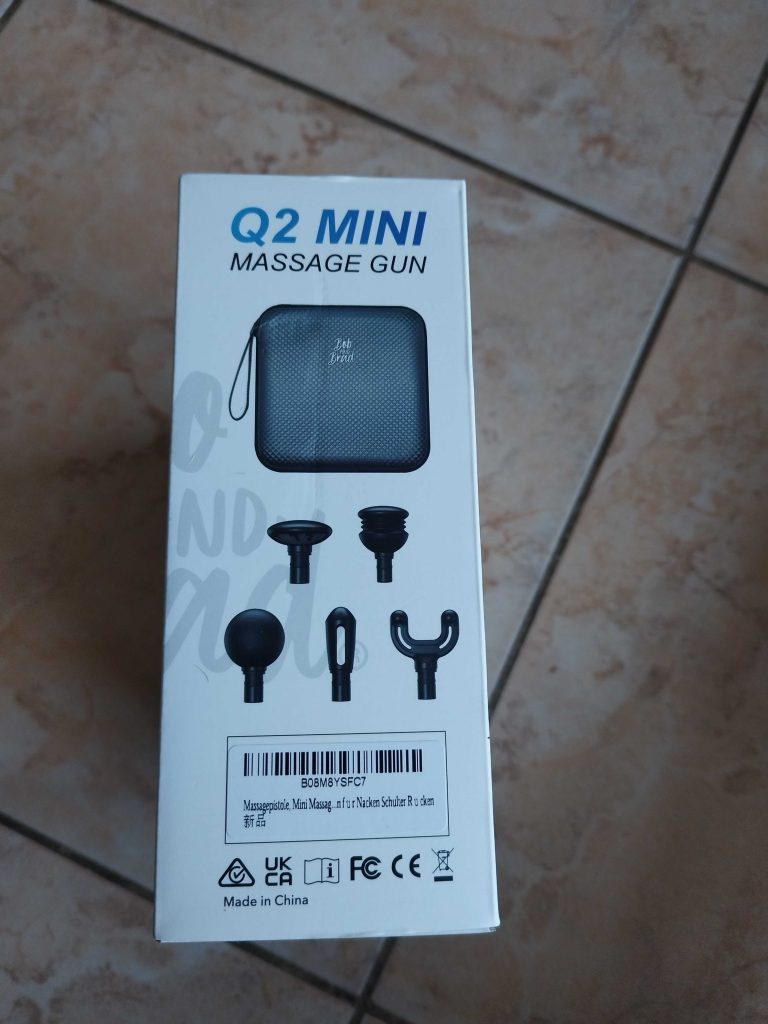 Bob and Brad Q2 Mini Massagepistole Verpackung von der rechten Seite