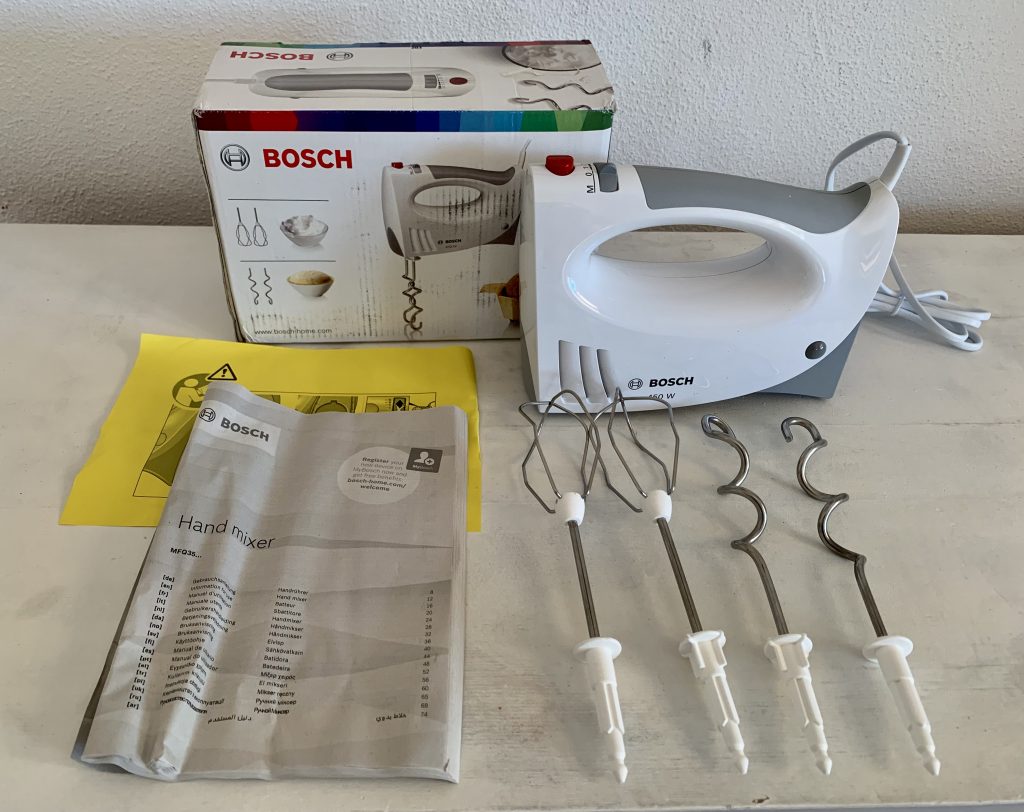 Bosch MFQ3530 Handmixer ausgepackt mit Zubehör